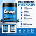 Creatina Monohidratada en Gummies Sabor Blueberry (120 Un.)