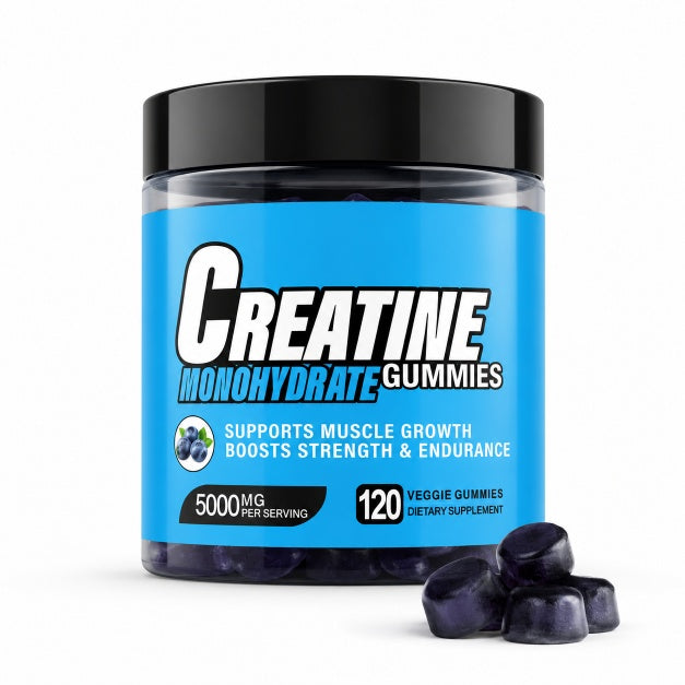Creatina Monohidratada en Gummies Sabor Blueberry (120 Un.)